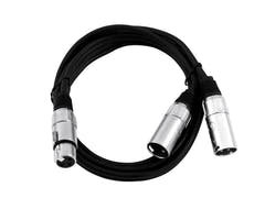 OMNITRONIC Cable adaptador XLR(F)/2xXLR(M) 1m bk