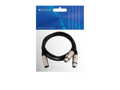 OMNITRONIC Cable adaptador XLR(M)/2xXLR(F) 0.5m bk