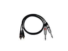 OMNITRONIC Cable adaptador 2xJack/2xRCA 1m bk
