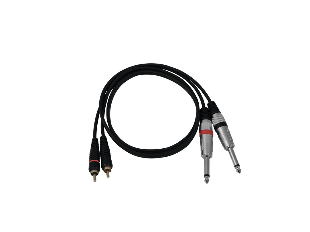 OMNITRONIC Cable adaptador 2xJack/2xRCA 1m bk