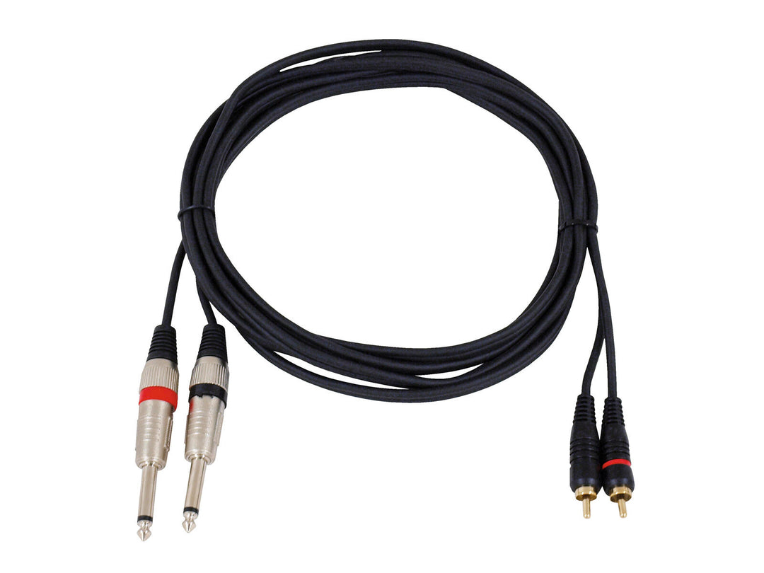 OMNITRONIC Cable adaptador 2xJack/2xRCA 3m bk