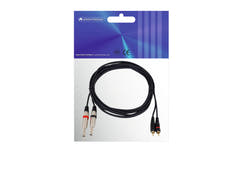 OMNITRONIC Cable adaptador 2xJack/2xRCA 3m bk