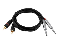 OMNITRONIC Cable adaptador 2xJack/2xRCA 6m bk