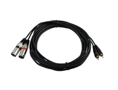 OMNITRONIC Cable adaptador 2xXLR(M)/2xRCA 6m bk