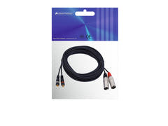 OMNITRONIC Cable adaptador 2xXLR(M)/2xRCA 6m bk