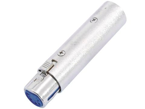 Adaptador Audio Stik 3-polos XLR Macho a 5-polos XLR Hembra