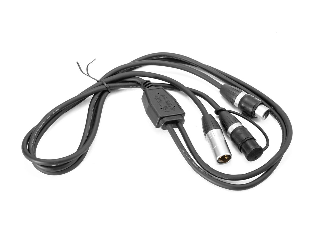EUROLITE Cable adaptador DMX IP XLR 3-pin(m)/2xIP XLR 3-pin(f)