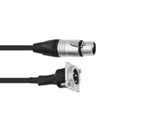 PSSO Cable de conexión XLR(F)/XLR(M) S 1m negro