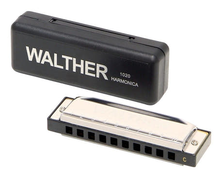 Armónica Walther Richter en do mayor, 20 tonos, estuche de plástico