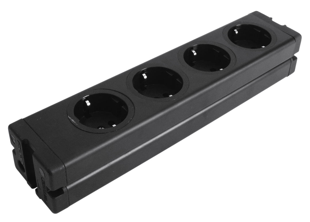 EUROLITE Distribuidor de 4 vías ALU bk
