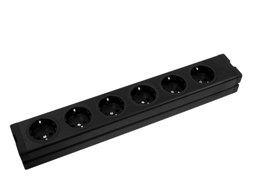 EUROLITE Distribuidor de 6 vías ALU bk