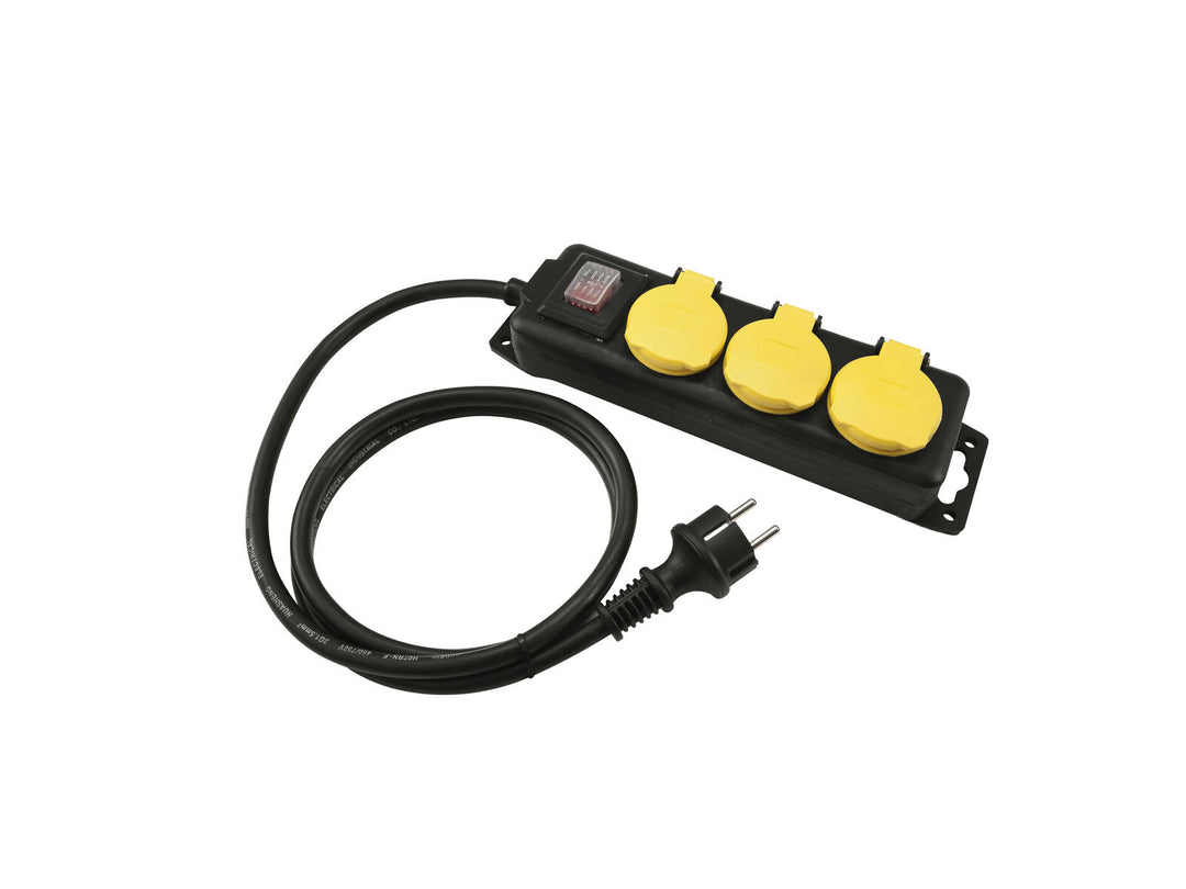 EUROLITE Distribuidor de 3 vías IP44 bk 5m
