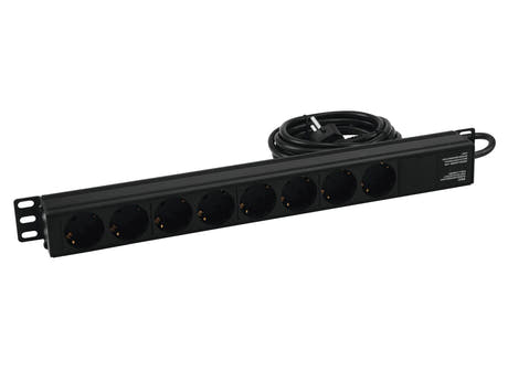 Eurolite R-19-8 1U Rack Distribuidor de Corriente (Schuko)