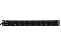 Eurolite R-19-8 1U Rack Distribuidor de Corriente (Schuko)