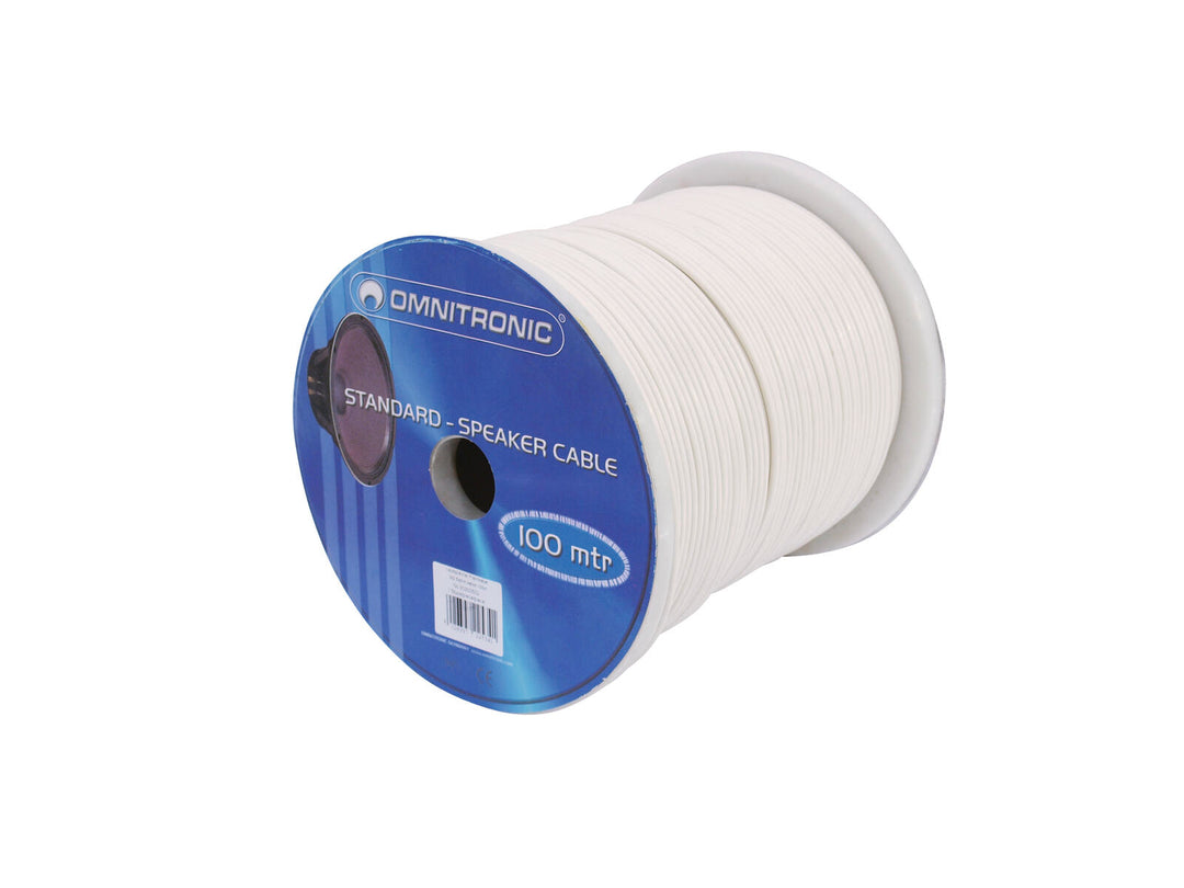 OMNITRONIC Cable de altavoz 2x1.5 100m blanco