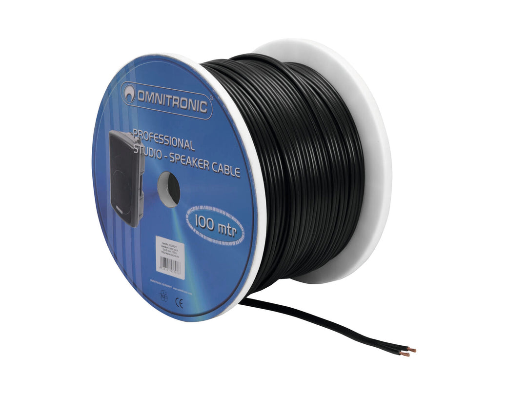 OMNITRONIC Cable de altavoz 2x2.5 100m bk