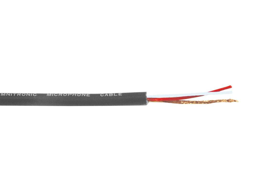 OMNITRONIC Cable de micrófono 2x0.22 100m bk