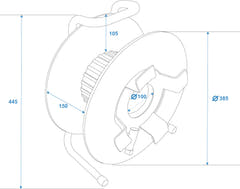 SCHILL Tambor de cable IT380.RM A=385/C=142