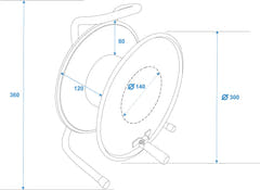 SCHILL Tambor de cable HT300.SO A=300/C=125
