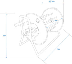 Tambor de cable SCHILL SK4602.RM A=460/C=500
