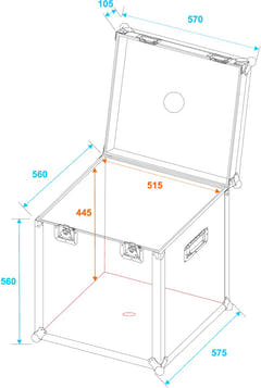 Roadinger Flightcase para Bola de Espejos (50cm)