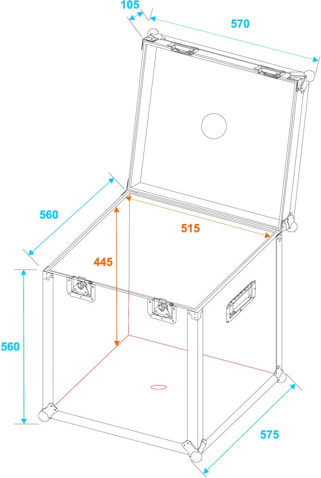 Roadinger Flightcase para Bola de Espejos (50cm)