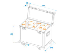 GEWA Maleta de transporte 2x TMH-XB-280