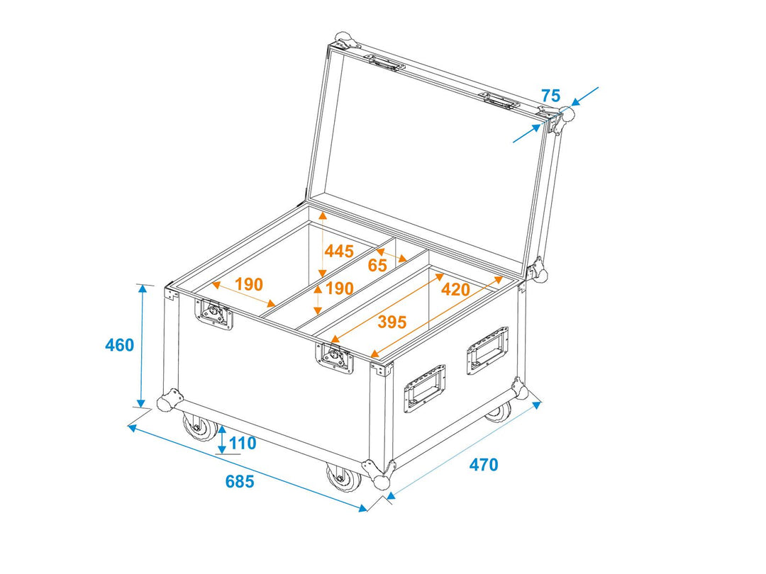 ROADINGER Estuche de transporte 2x TMH-W555