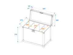 ROADINGER Flightcase EC-SL4M 4x SLS tamaño M