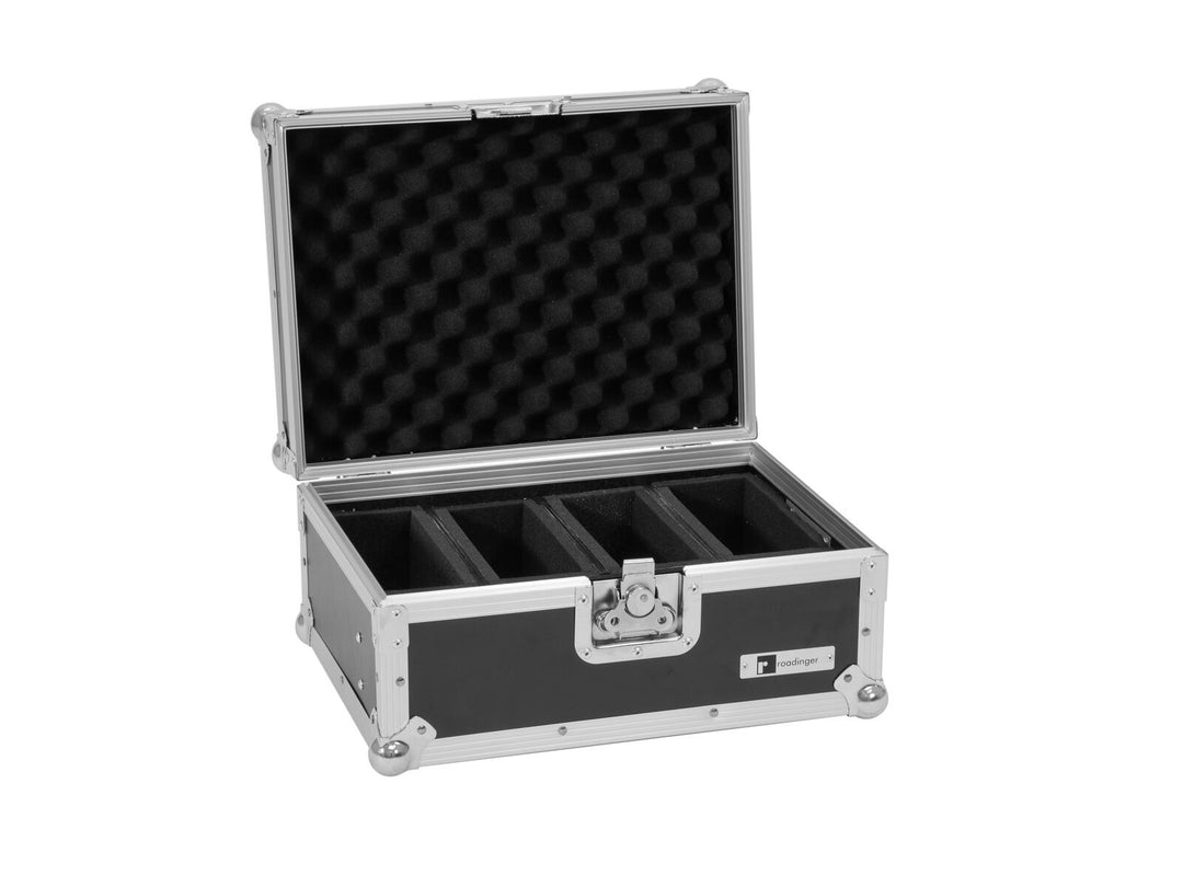 ROADINGER Flightcase EC-4AC para 4x AKKU de la serie Flat Light
