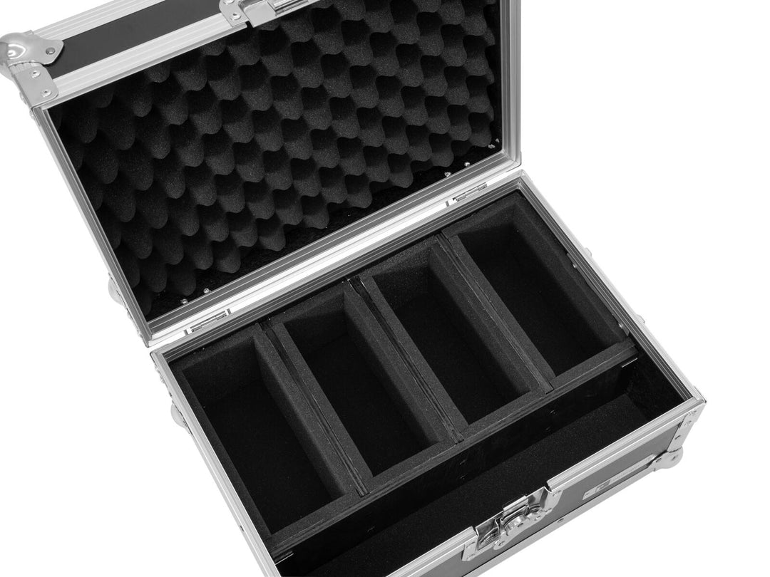 ROADINGER Flightcase EC-4AC para 4x AKKU de la serie Flat Light