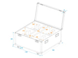 ROADINGER Flightcase 4x THA-250F with wheels