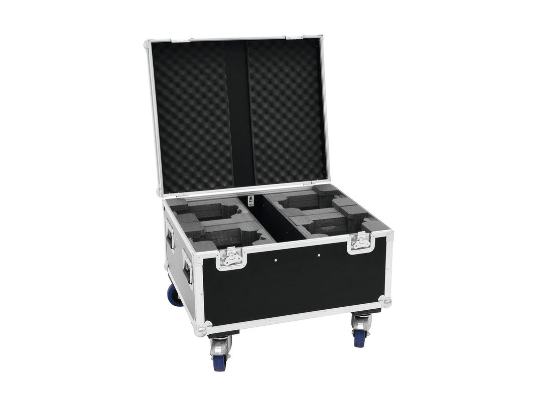 ROADINGER Flightcase 4x LED TMH-X1 Moving Head Haz con ruedas