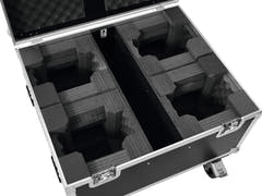 ROADINGER Flightcase 4x LED TMH-X1 Moving Head Haz con ruedas