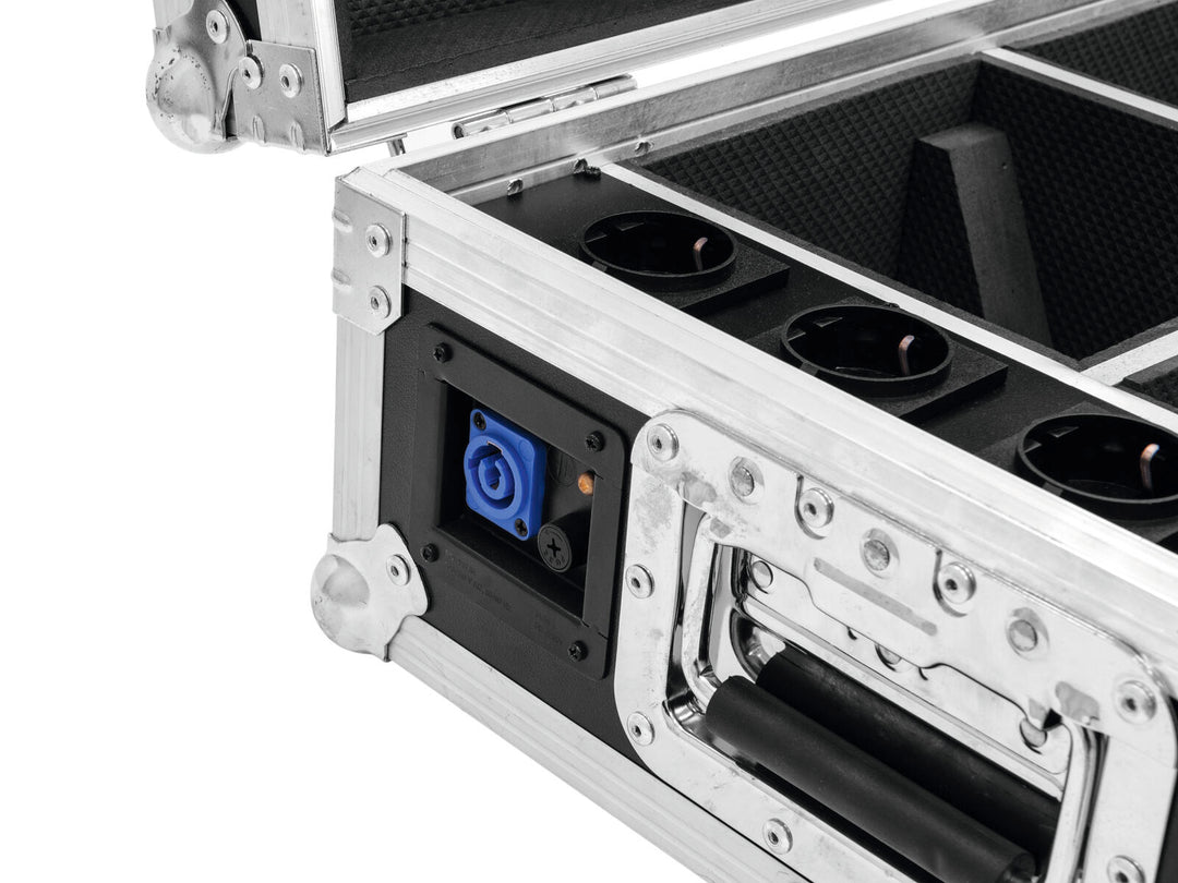 ROADINGER Flightcase para 4x AKKU TL-3 Trusslight QuickDMX con función de carga
