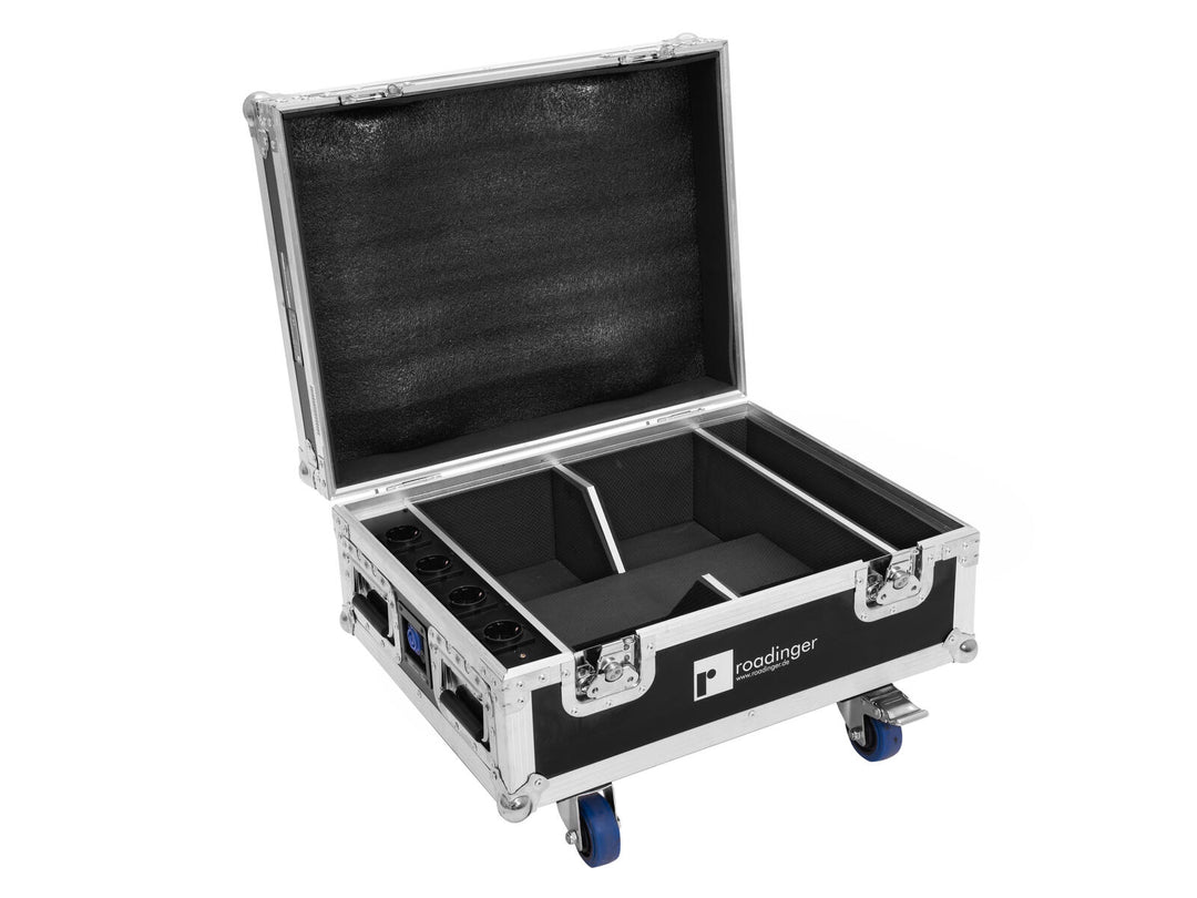 Flightcase ROADINGER 4x AKKU IP UP-4 QuickDMX con función de carga