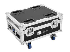 Flightcase ROADINGER 4x AKKU IP UP-4 QuickDMX con función de carga