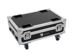 EUROLITE Set 4x AKKU Bar-6 Glow QCL + Case con función de carga