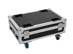 ROADINGER Flightcase 4x AKKU BAR-6 Glow QCL Flex QuickDMX con función de carga