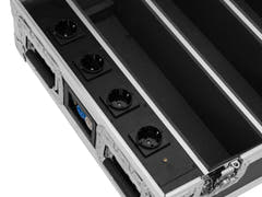 ROADINGER Flightcase 4x AKKU BAR-6 Glow QCL Flex QuickDMX con función de carga