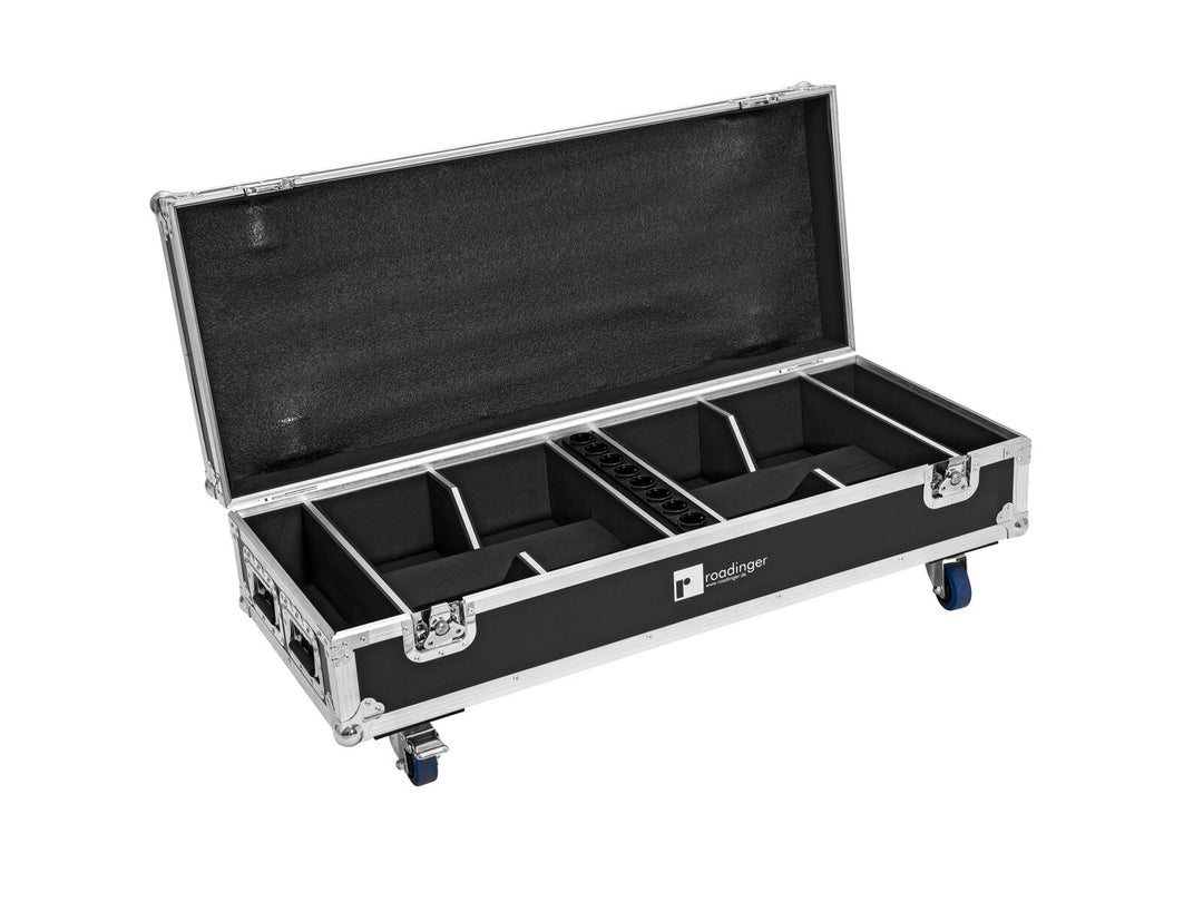 ROADINGER Flightcase 8x AKKU IP UP-4 QuickDMX con función de carga