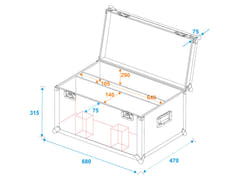 ROADINGER Caja de transporte 2x LED PLL-480