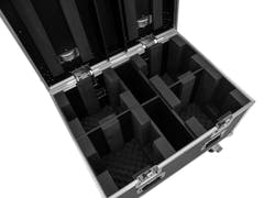 ROADINGER Flightcase 4x LED TMH-X4 con ruedas