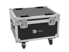 Flightcase ROADINGER para 4x AKKU IP PAR 7 QCL WDMX con función de carga
