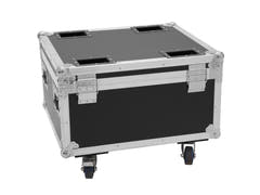 Flightcase ROADINGER para 4x AKKU IP PAR 7 QCL WDMX con función de carga