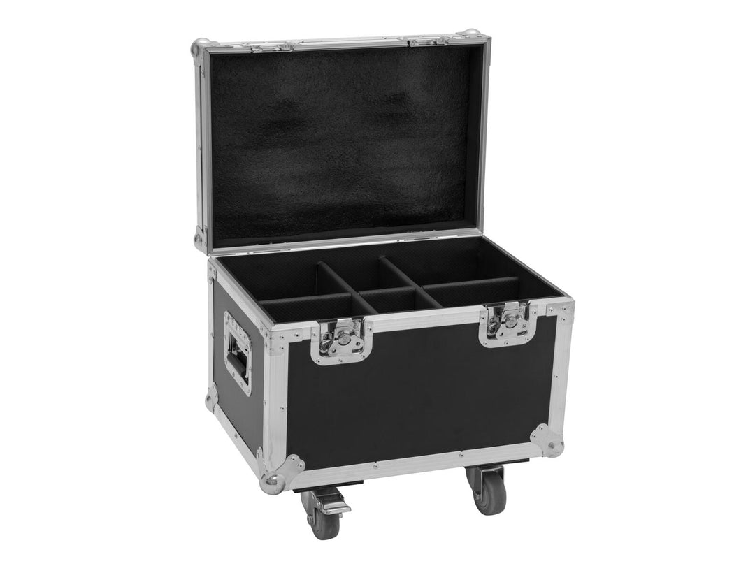 ROADINGER Flightcase para 4x LED TMH-13/17/S30/W36 con ruedas