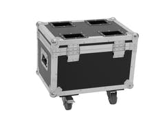 ROADINGER Flightcase para 4x LED TMH-13/17/S30/W36 con ruedas