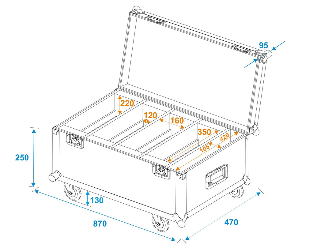 ROADINGER Maleta 4x LED PLL-384