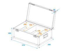 Flightcase ROADINGER para 2x LED CLS-18 QCL RGB/WW