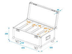 ROADINGER Flightcase 4x LED CLS-18 QCL RGB/WW con ruedas
